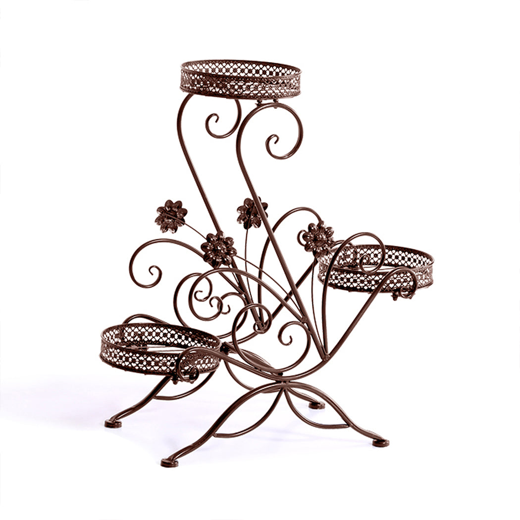 Levede Plant Stand Outdoor Indoor Metal Bronze-1910112335981318144