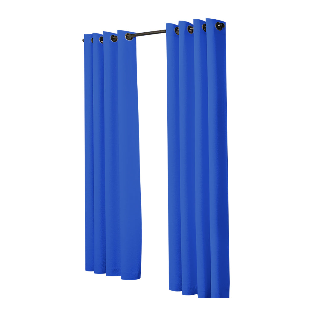 2x Blockout Curtains Panels 3 Layers Blue CD1003-140X230-BK-1919892929523093505