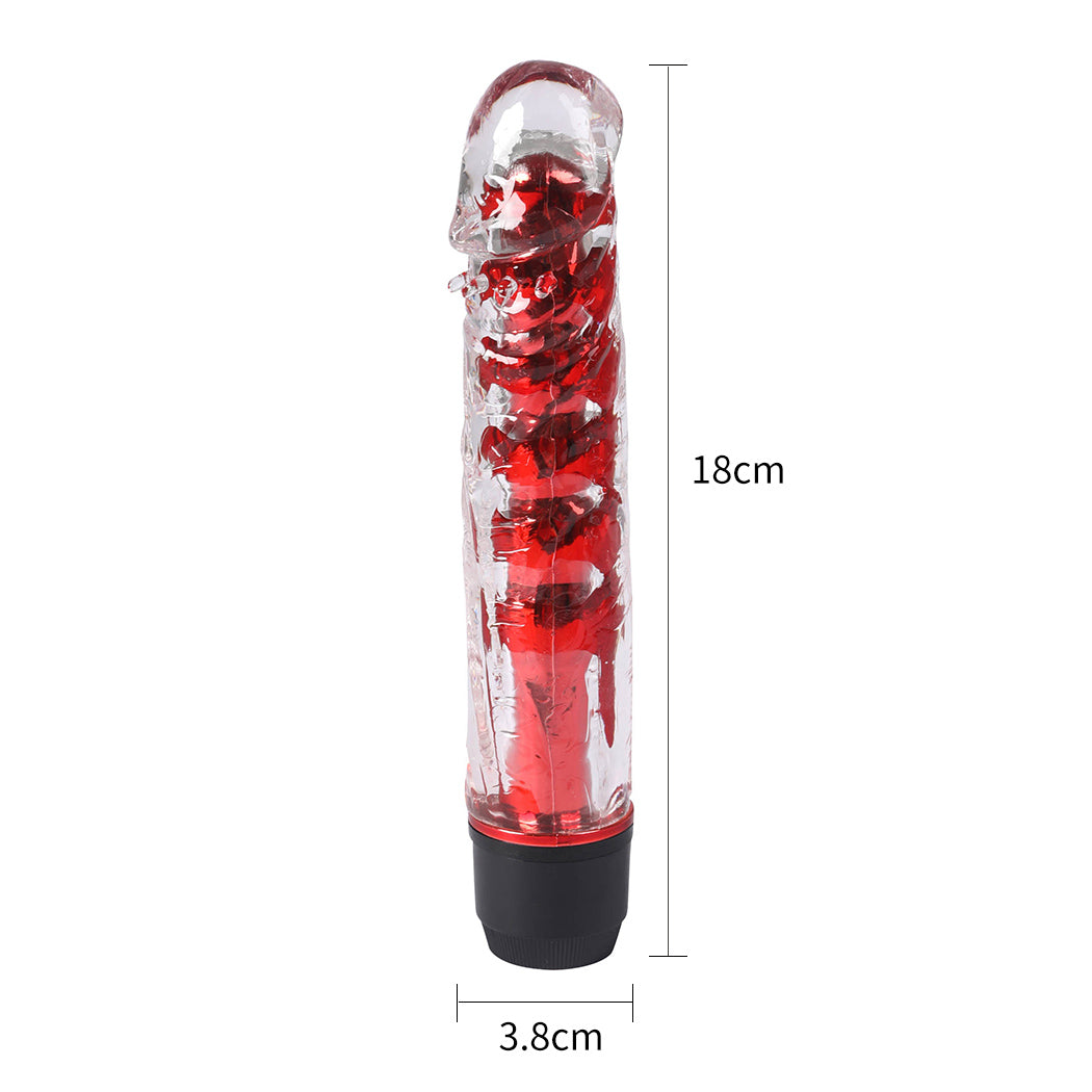 Multi Speed Vibrating Vibrator Realistic Red-1973193735646875650