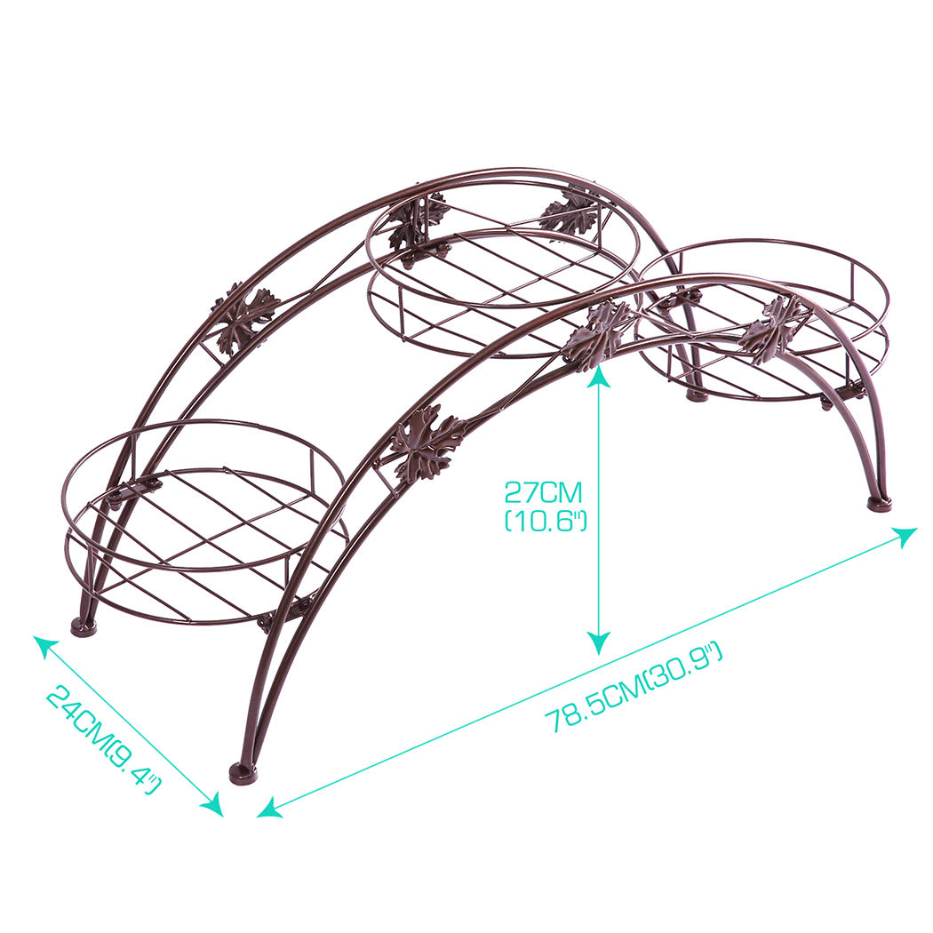Levede Plant Stand Outdoor Indoor Metal Bronze-1954802339323973634