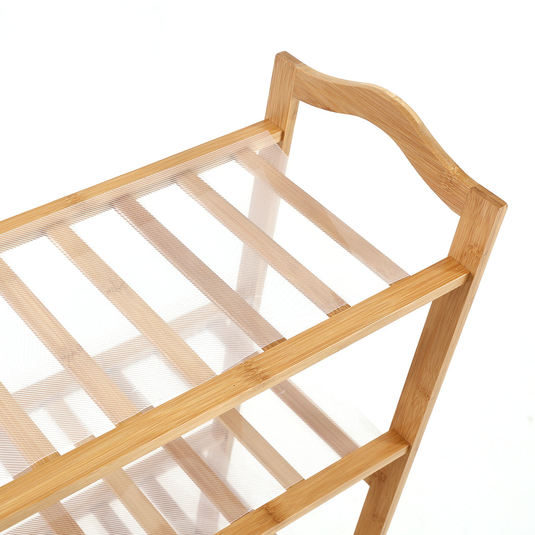 Levede Bamboo Shoe Rack Storage Wooden-1954802688382341123
