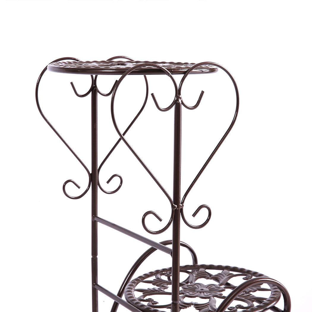 Levede Plant Stand Outdoor Indoor Metal Bronze-1910112337067642885