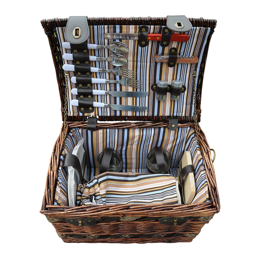 2 Person Picnic Basket Willow Baskets-1919892909658869765
