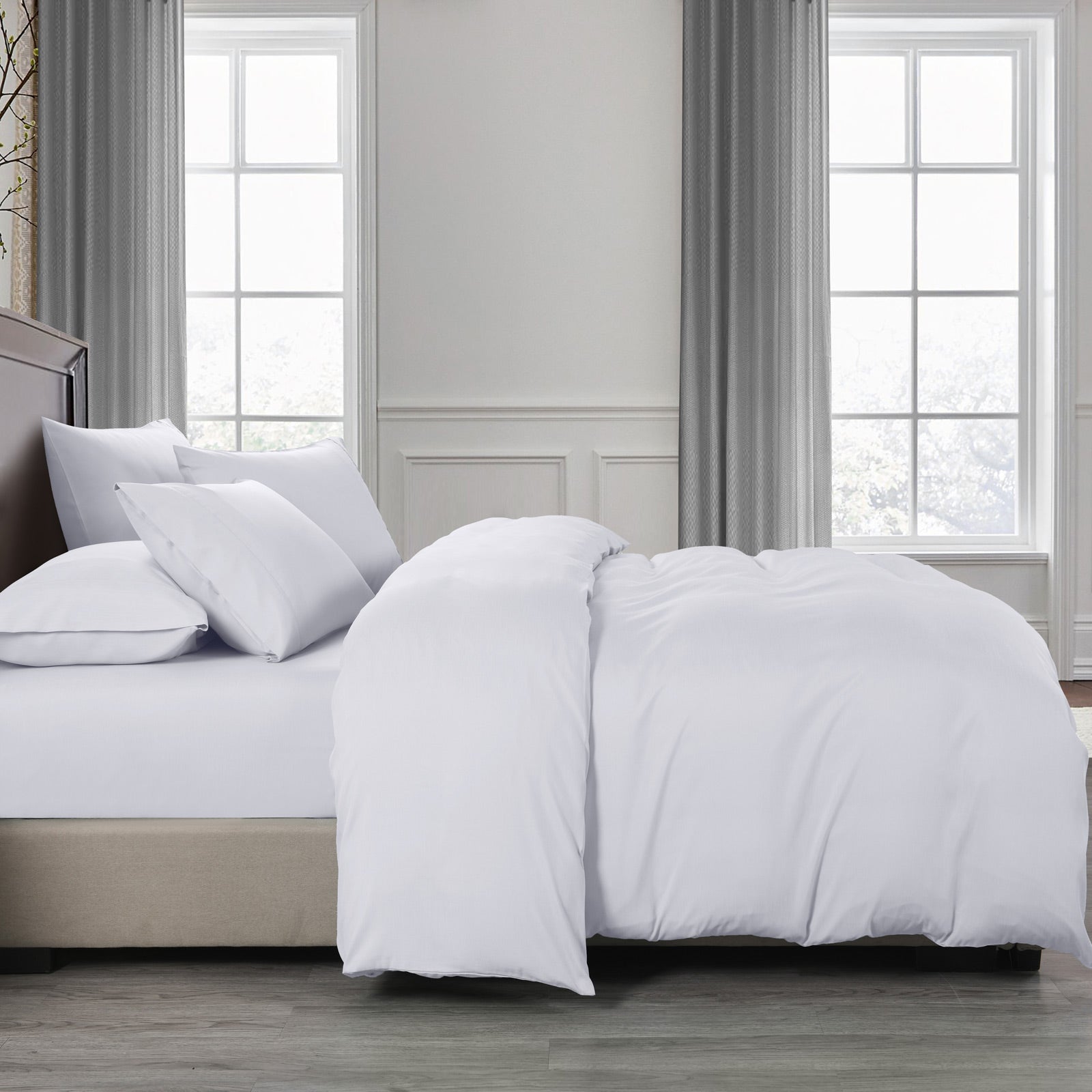 Royal Comfort Bamboo Cooling 2000TC Quilt Cover Set - Double-White-1951134827688366082