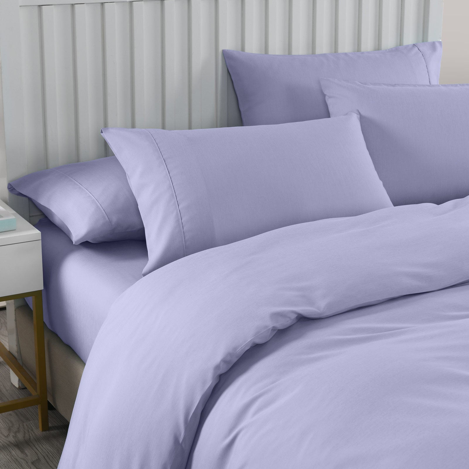 Royal Comfort Bamboo Cooling 2000TC Quilt Cover Set - Queen-Lilac Grey-1951134828036493313
