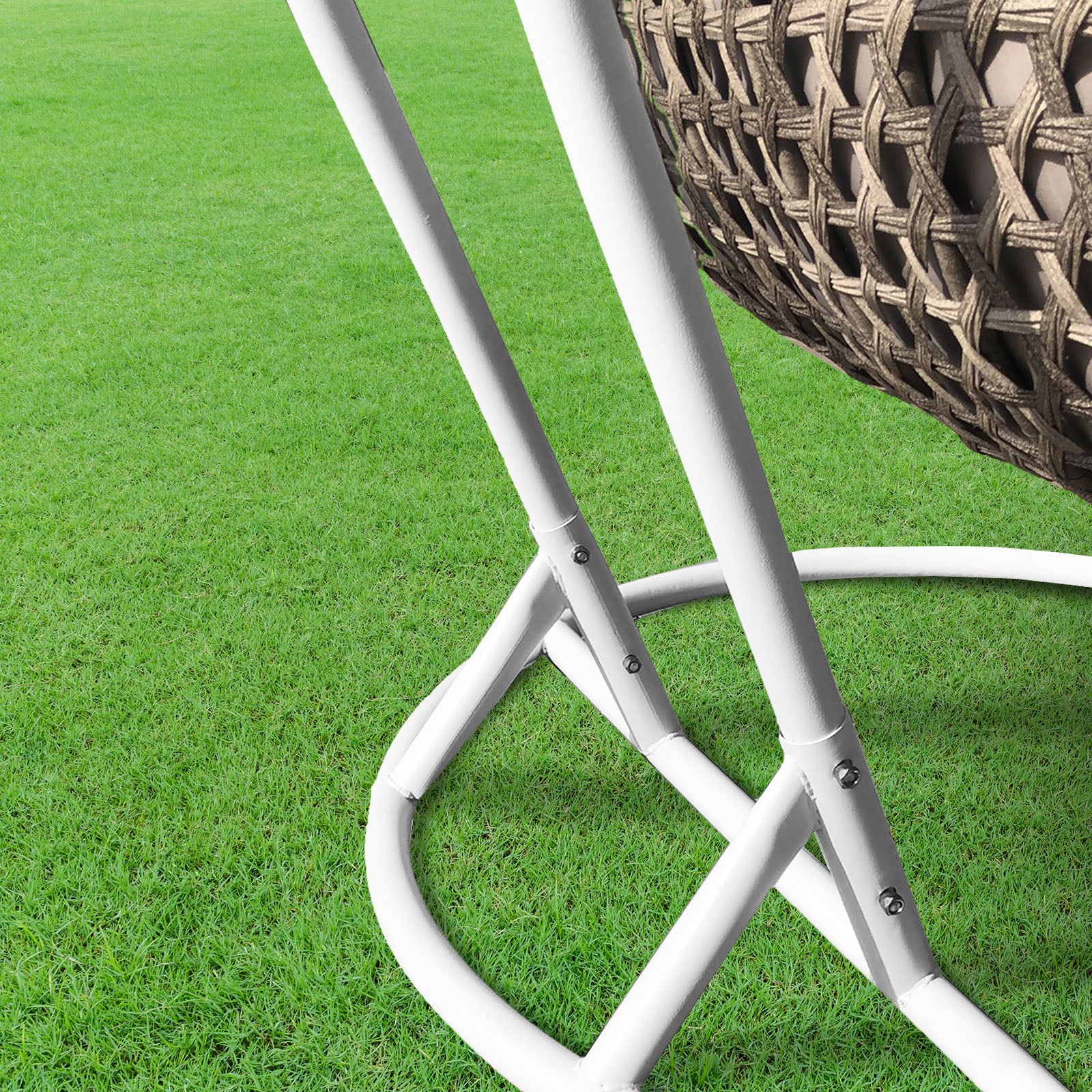 Arcadia Furniture 2 Seater Rocking Egg Chair - Oatmeal and Grey-1951134907258507271