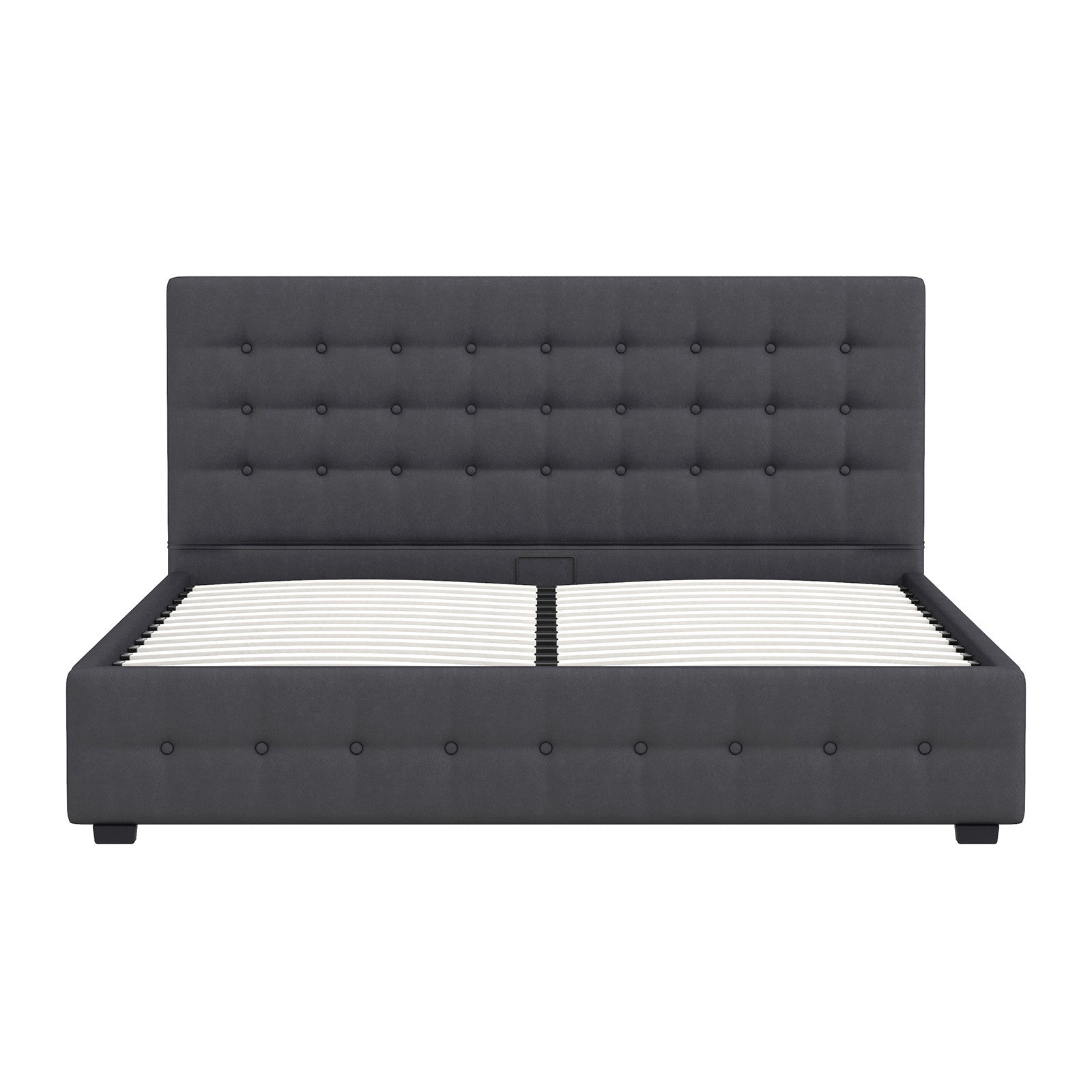 Milano Decor Eden Gas Lift Bed - Dark Grey - Queen-1951134897842294790