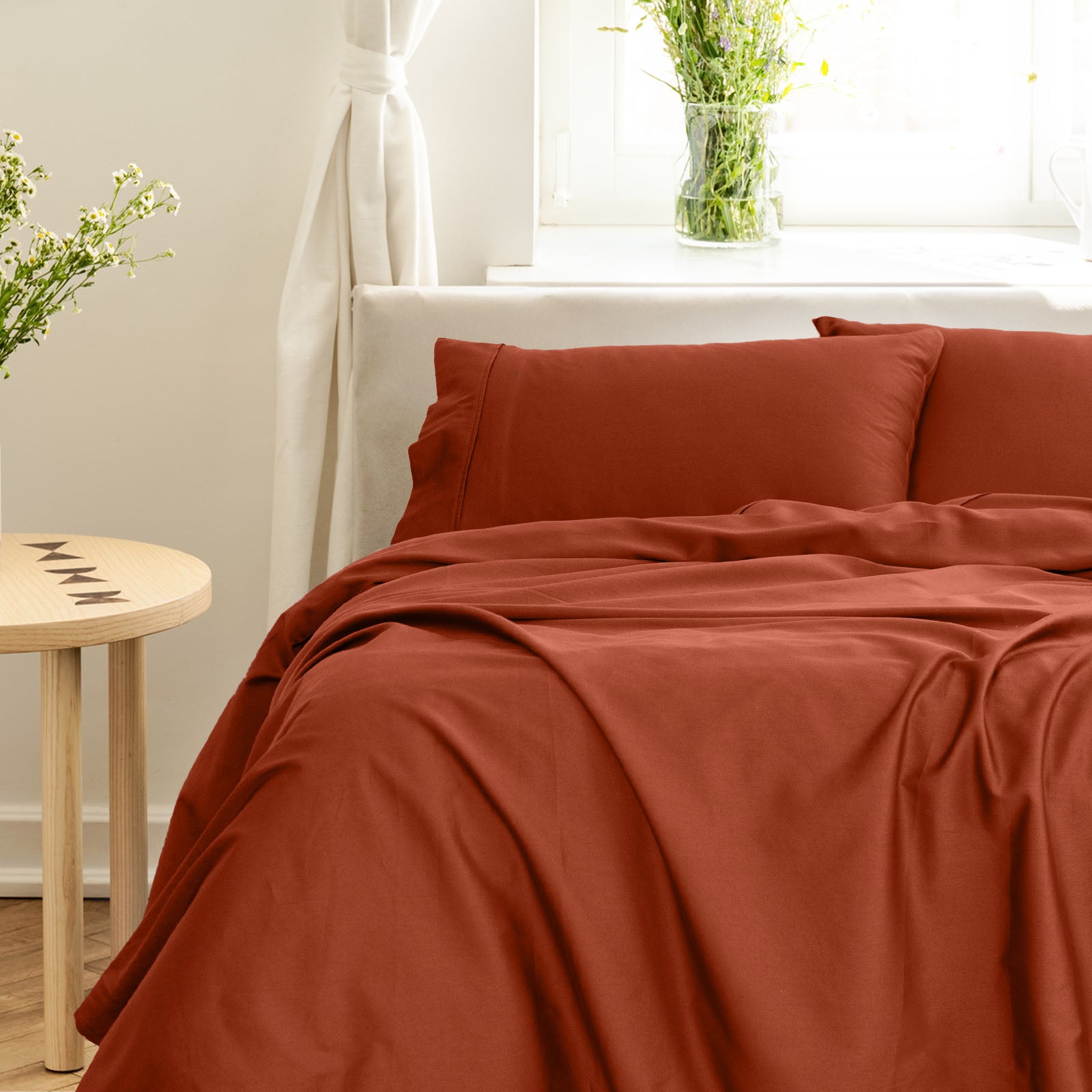Royal Comfort - Balmain 1000TC Bamboo cotton Sheet Sets (King) - Cinnamon-1951134878531719168