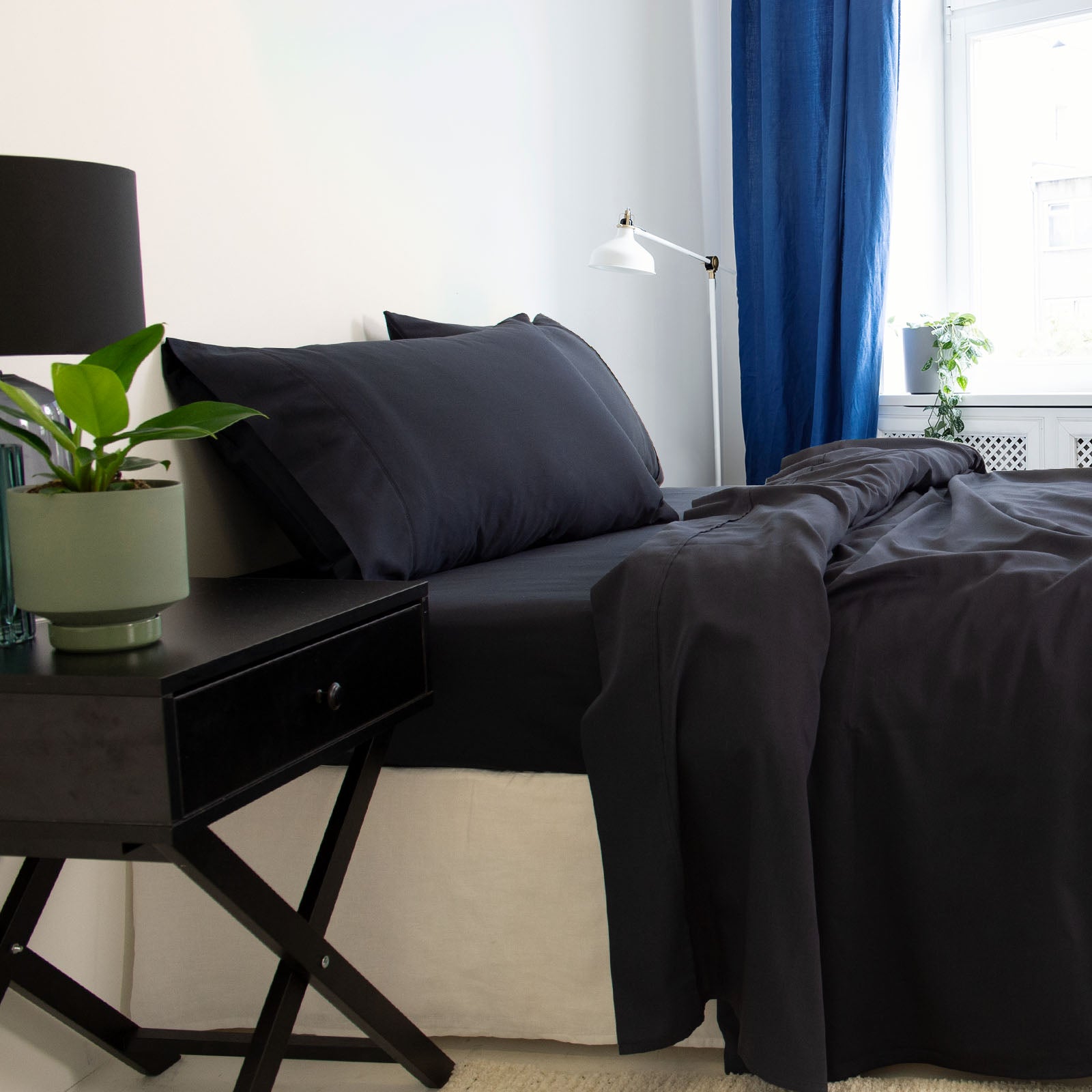 Royal Comfort - Balmain 1000TC Bamboo cotton Sheet Sets (King) - Charcoal-1951134879303471106