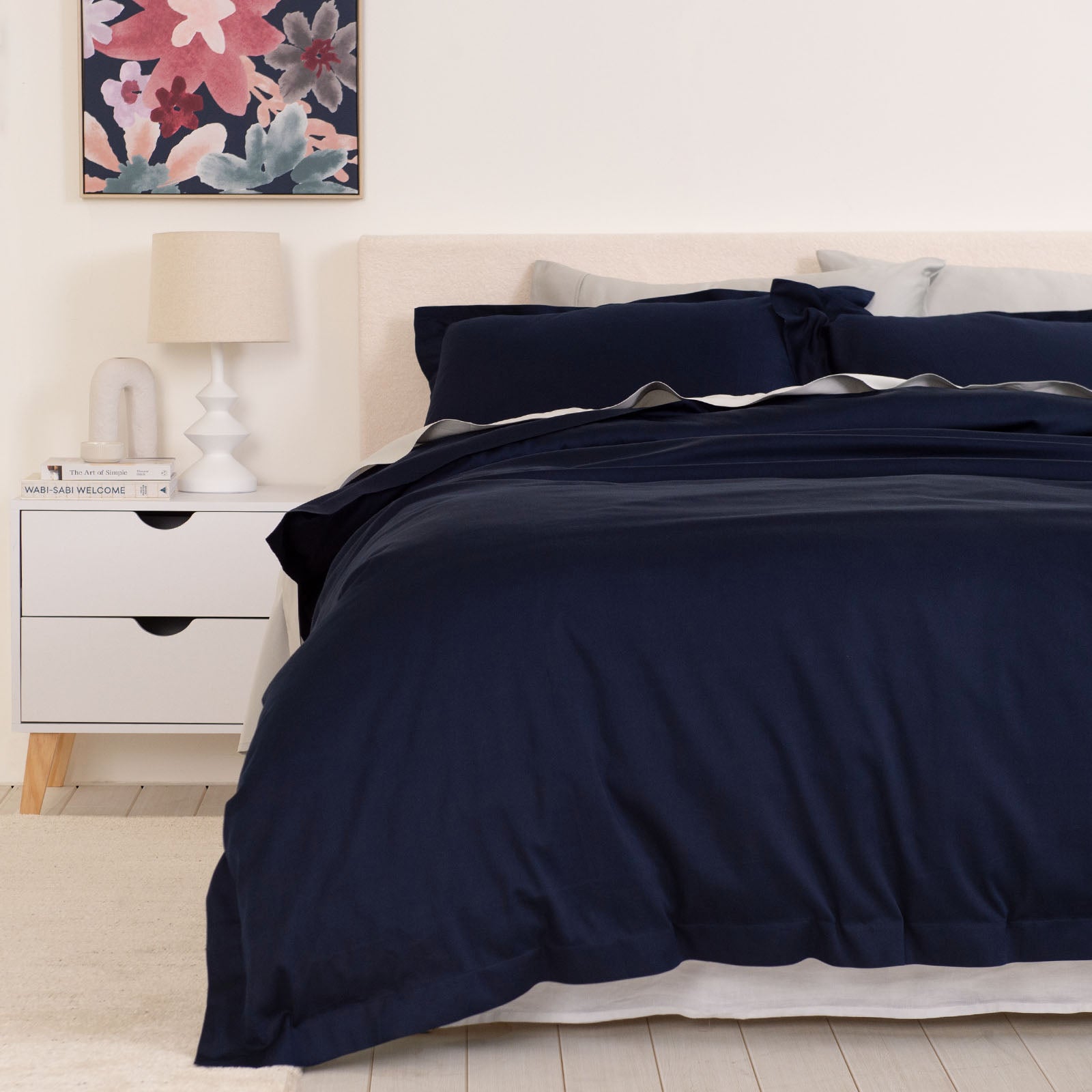 Royal Comfort - Balmain 1000TC Bamboo cotton Quilt Cover Sets (Queen) - Royal Blue-1951134829647106048