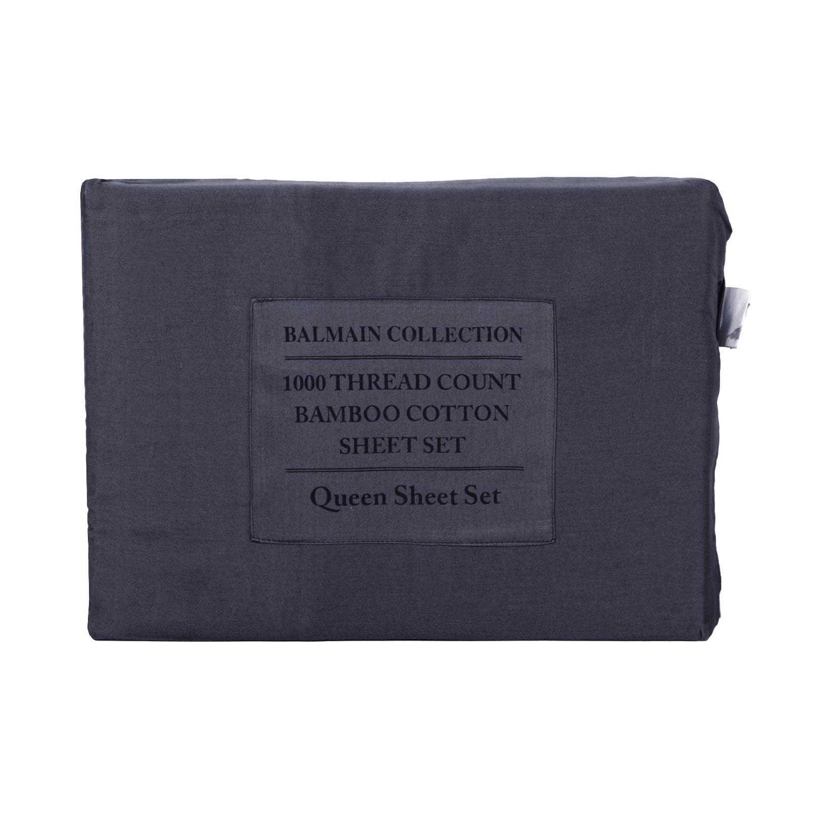 Royal Comfort - Balmain 1000TC Bamboo cotton Quilt Cover Sets (Queen) - Charcoal-1951134830041370631