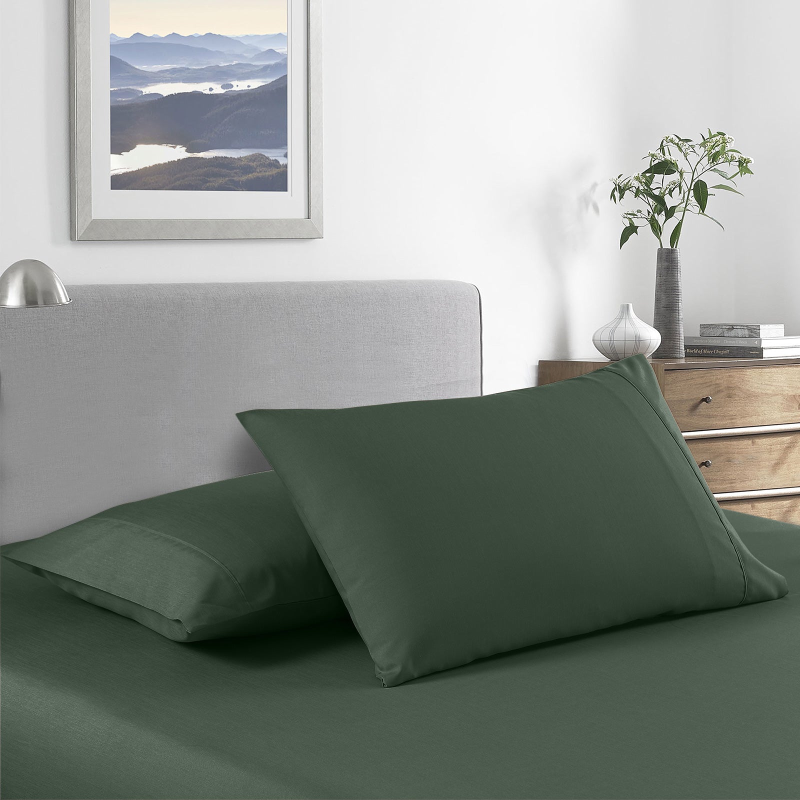 Royal Comfort Bamboo Cooling 2000TC Sheet Set King - Olive-1951134880066834433