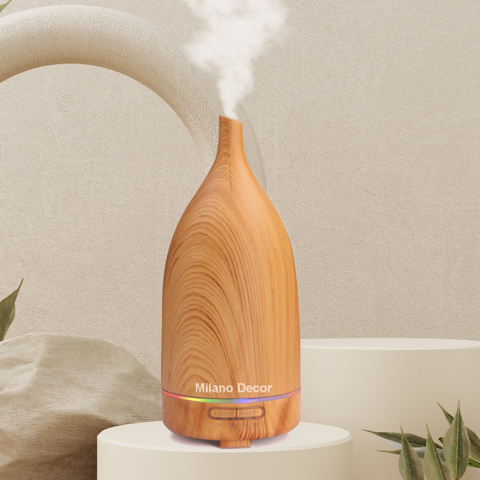 Milano Decor 100ml Ultrasonic Aroma Diffuser - Light Wood-1951134806733623296