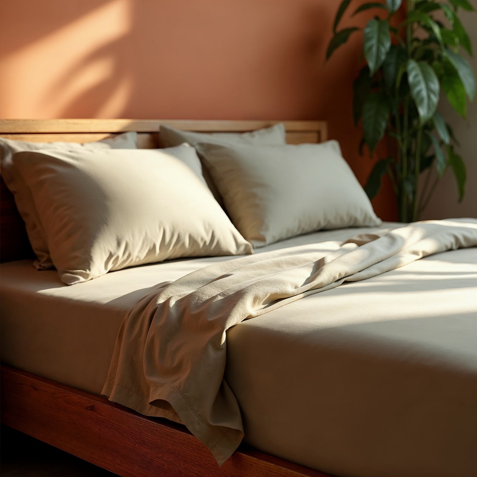 Royal Comfort Blended Bamboo Sheet Oatmeal - King-1951134883418083330