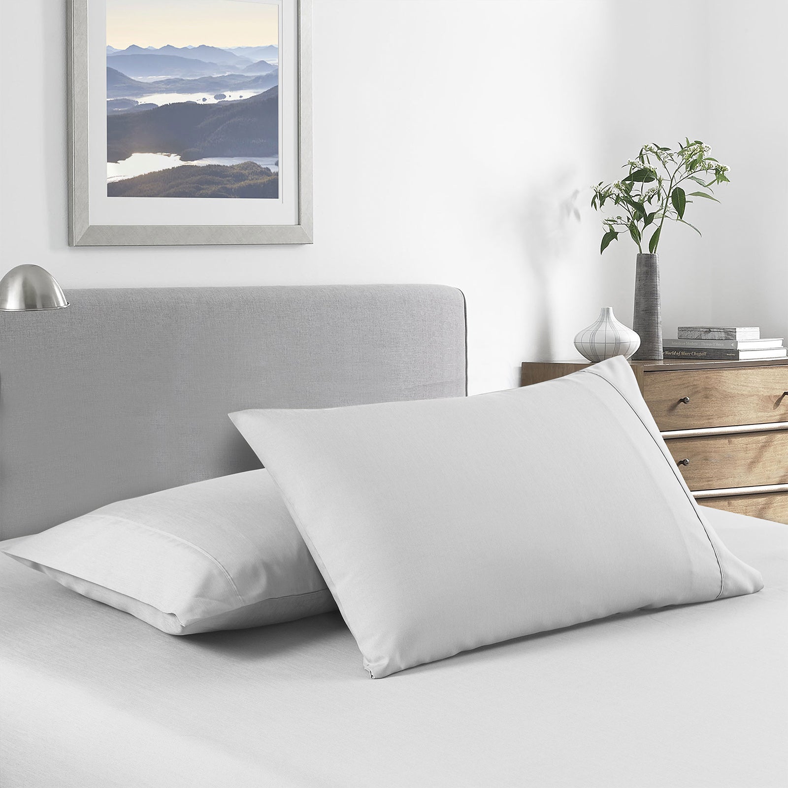 Royal Comfort Bamboo Cooling 2000TC Sheet Set - Single - Pearl Stone-1951134883606827009