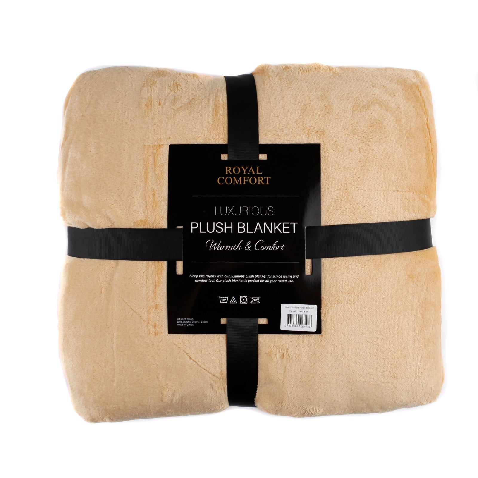 Royal Comfort Plush Camel Blanket-1951134809405394946