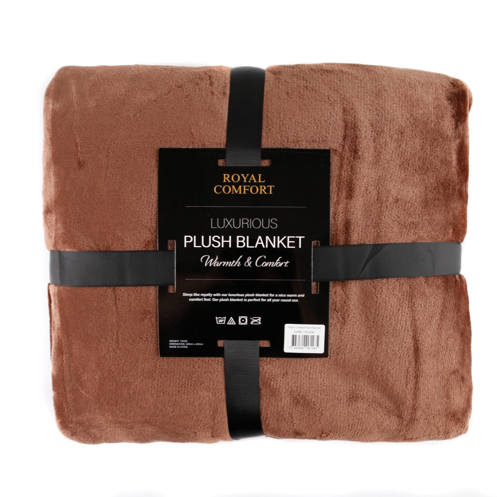 Royal Comfort Plush Coffee Blanket-1951134809573167106