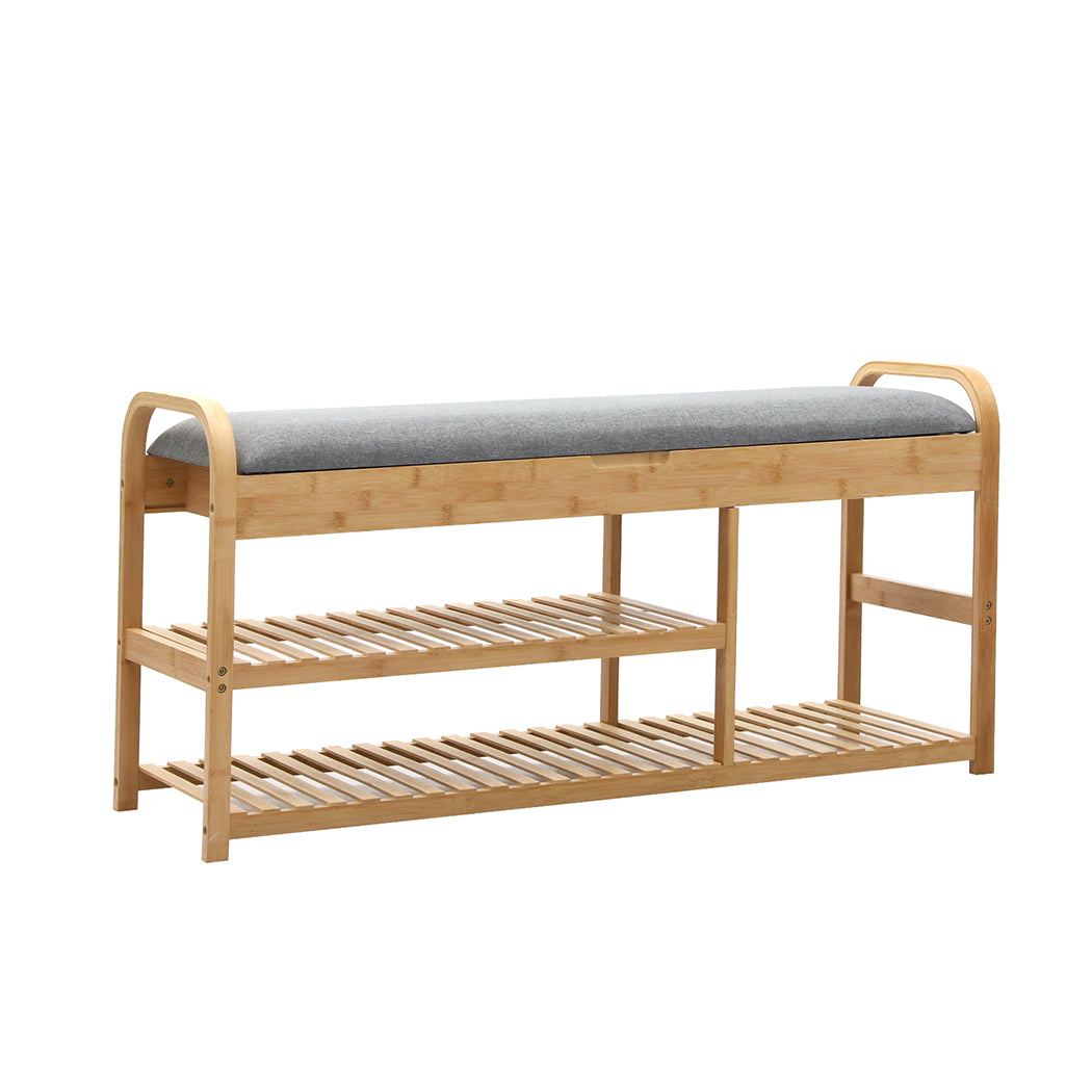 Levede Bamboo Shoe Rack Bench Entryway Seat-1954802383645184000