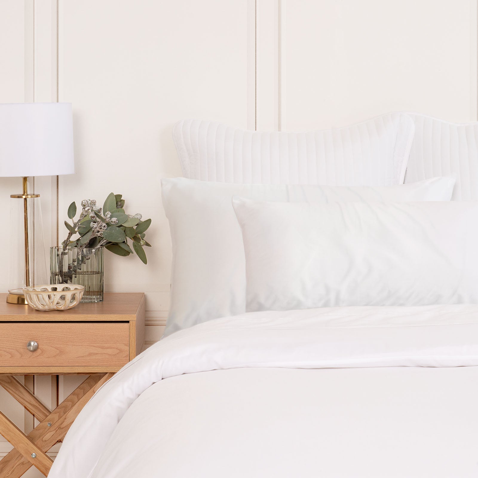 MULBERRY SILK PILLOW CASE TWIN PACK - SIZE: 51X76CM - WHITE-1951134812123303937