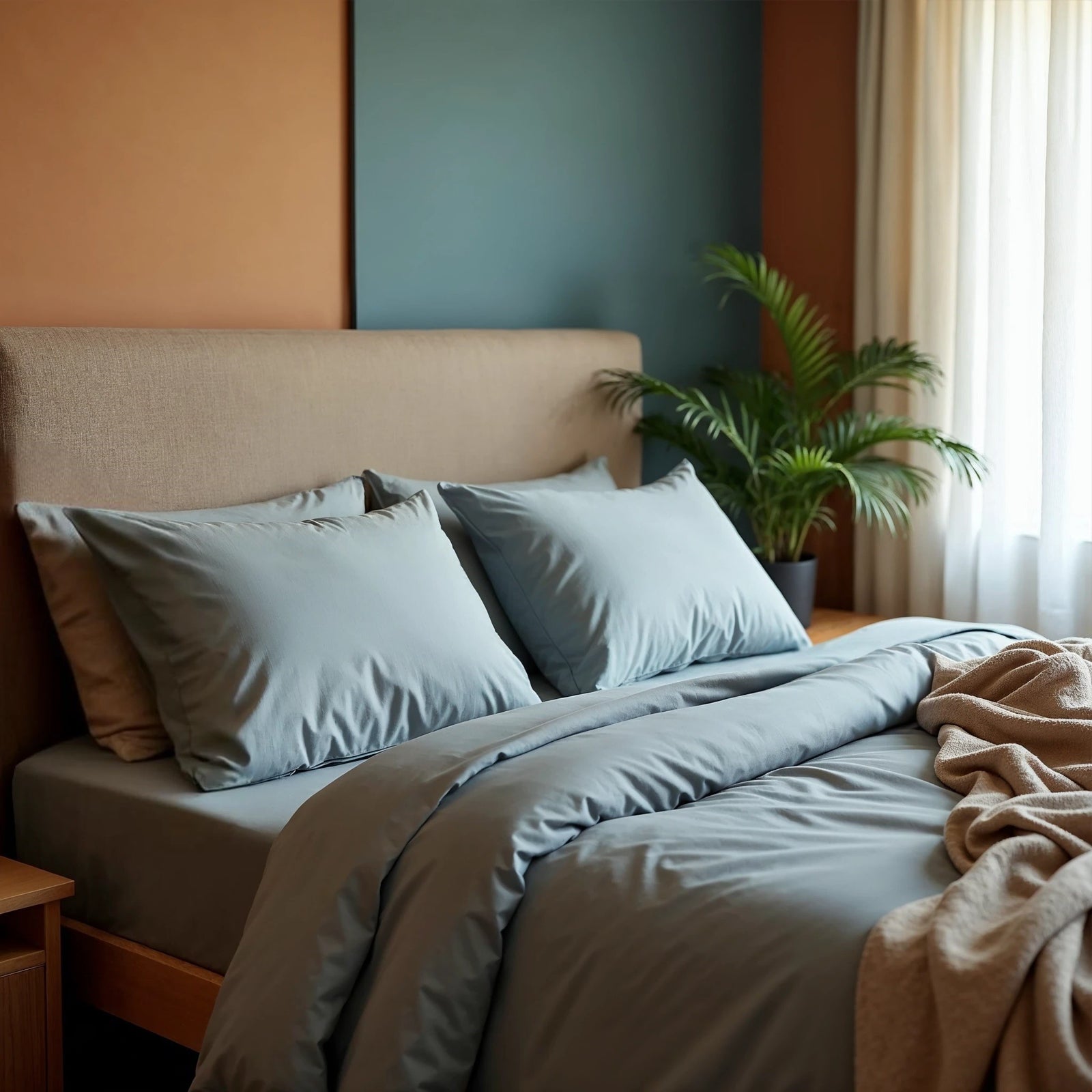 Royal Comfort 1000TC Cotton Blend Quilt Cover Sets Queen - Charcoal-1951134821333995521