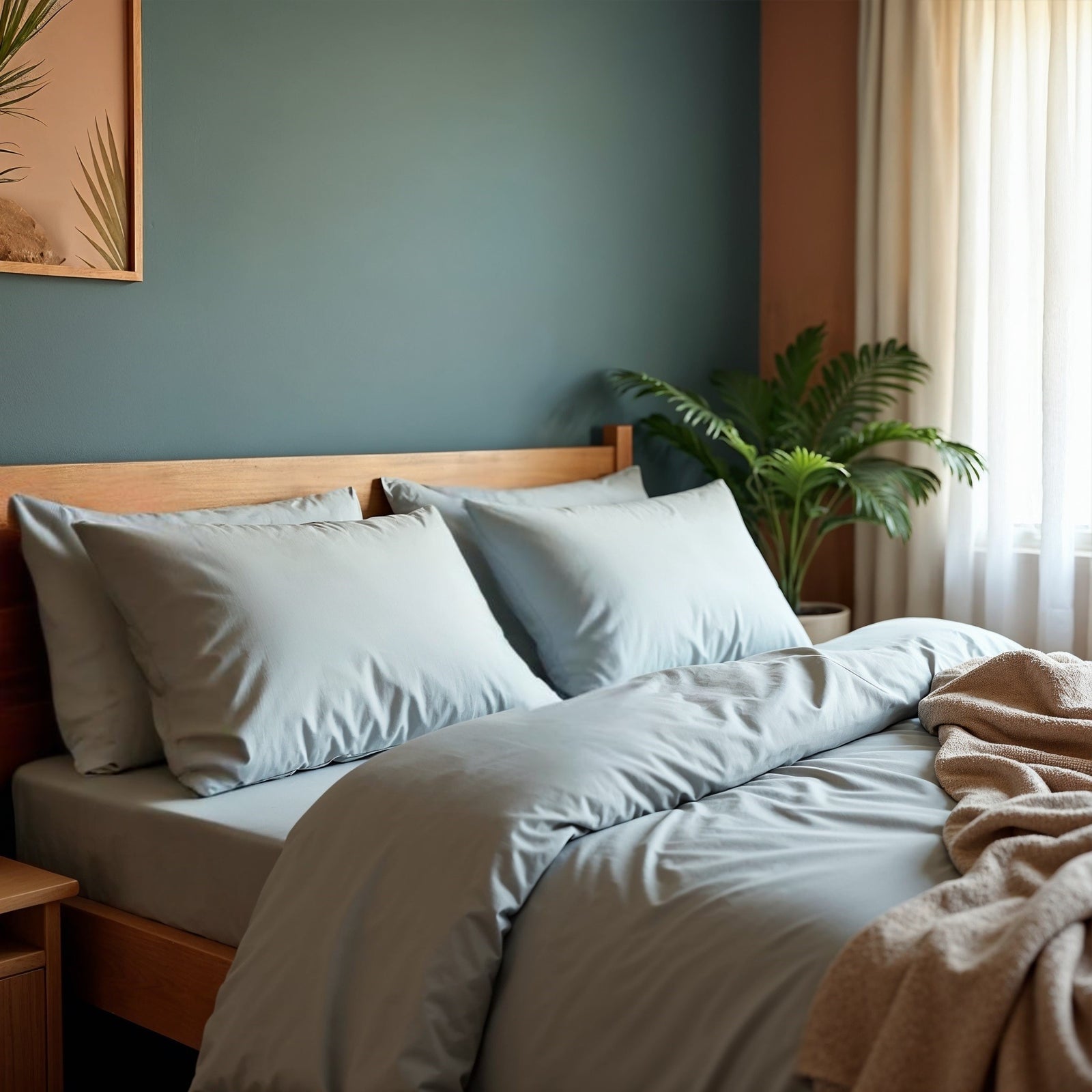 Royal Comfort 1000TC Cotton Blend Quilt Cover Sets King - Silver-1951134822273519617