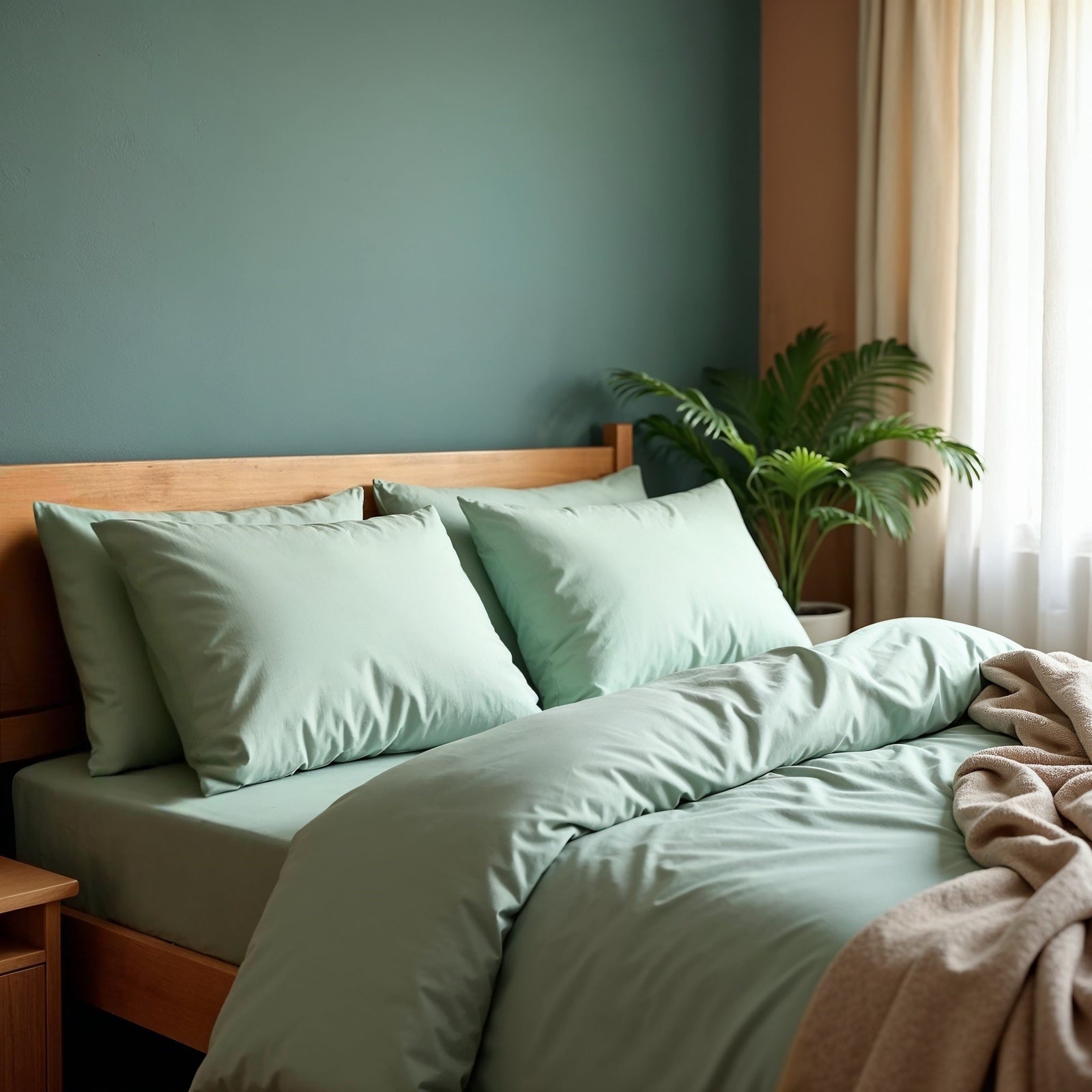 Royal Comfort 1000TC Cotton Blend Quilt Cover Set - King Green Mist-1951134822881693697