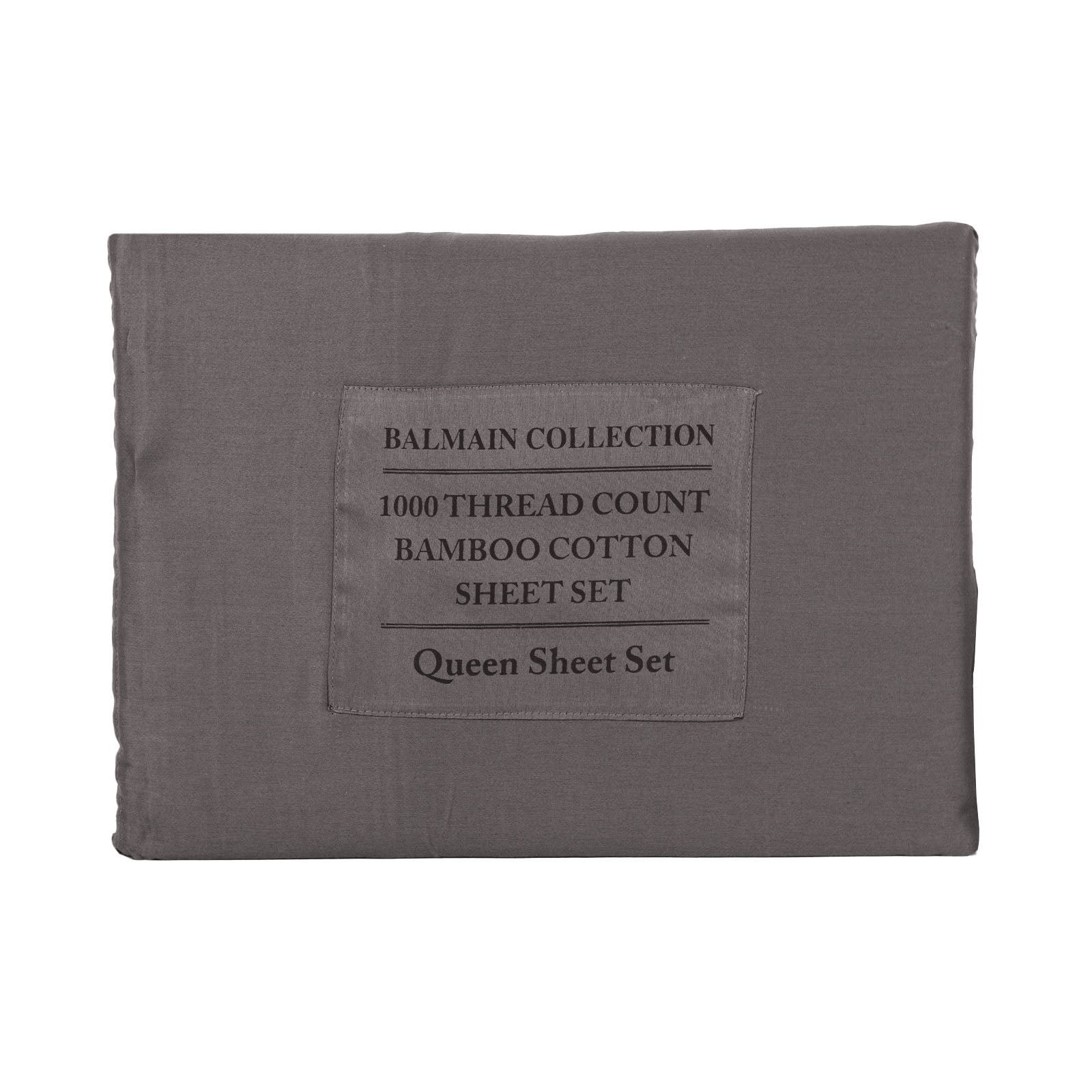 Royal Comfort - Balmain 1000TC Bamboo cotton Quilt Cover Sets (Queen) - Pewter-1951134823263375367