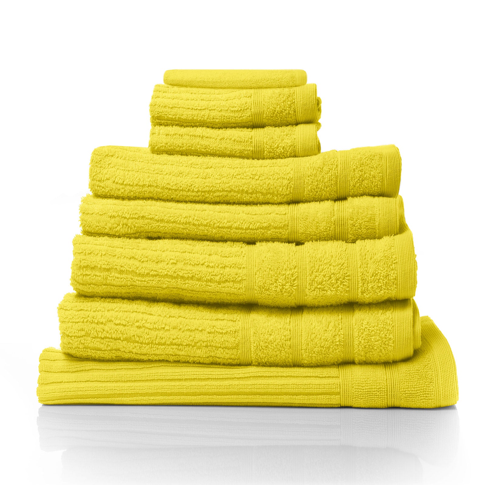 Royal Comfort Eden Egyptian Cotton 600 GSM 8 Piece Towel Pack Yellow-1951134891970269184