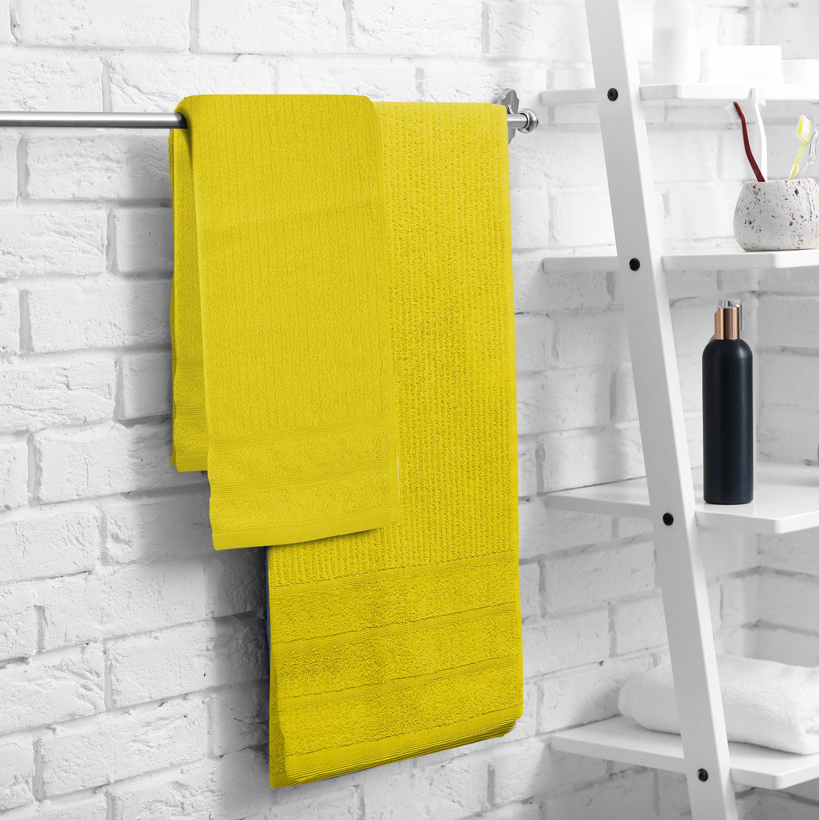 Royal Comfort Eden Egyptian Cotton 600 GSM 8 Piece Towel Pack Yellow-1951134891970269189