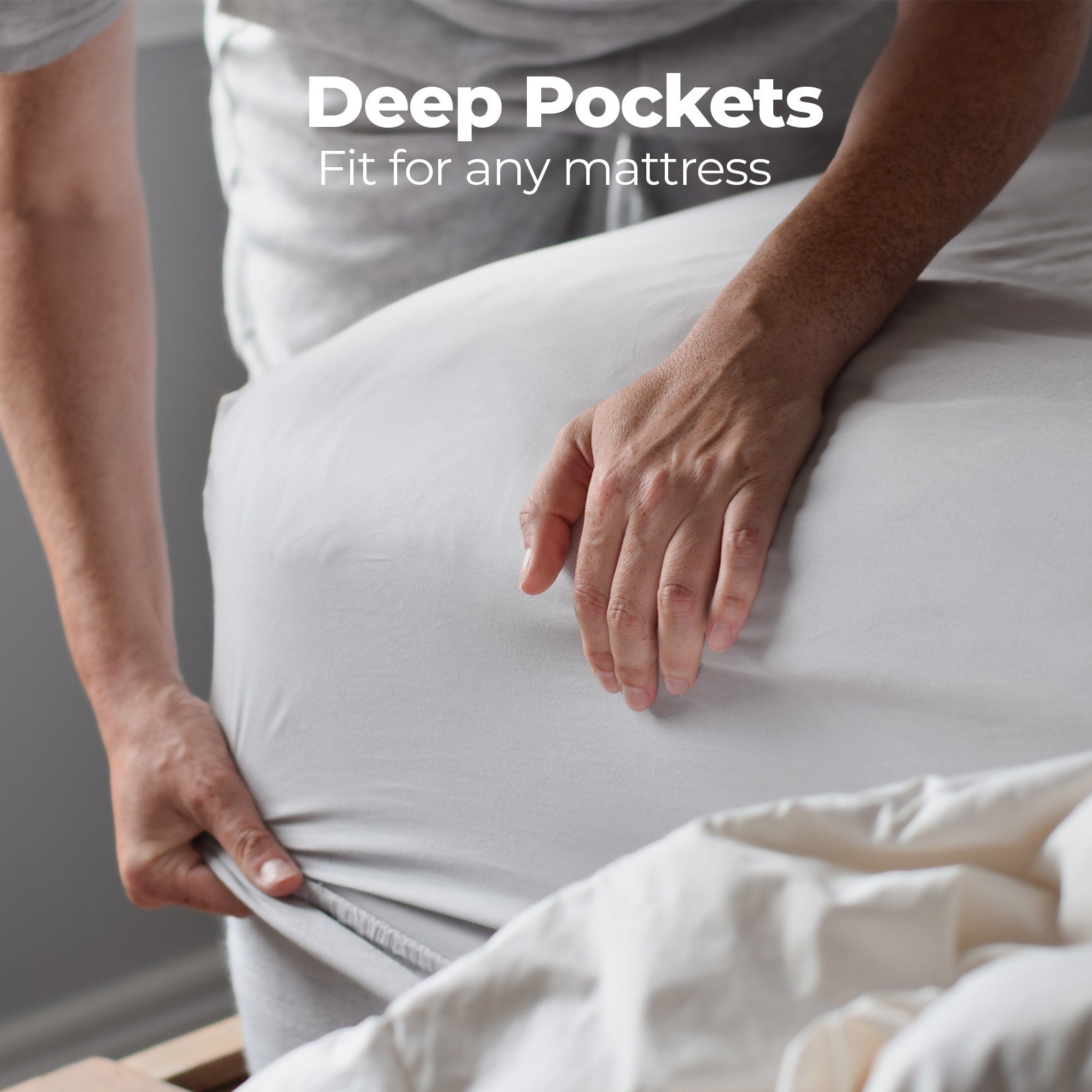 Royal Comfort 1500TC Cotton Rich Fitted 4 PC Sheet sets Queen White-1951134867957878790