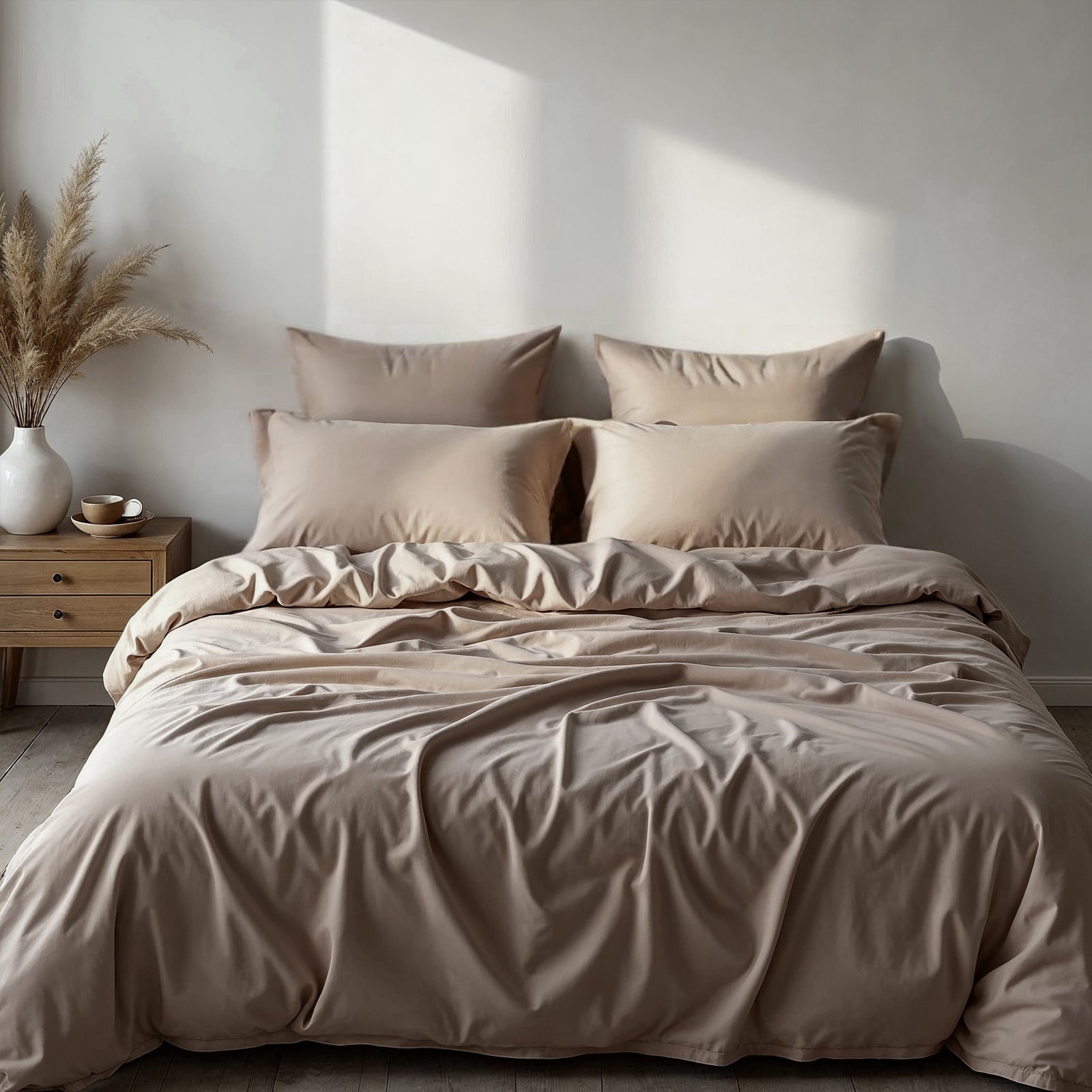 Royal Comfort 1500TC Cotton Rich Fitted 4 PC Sheet sets King Stone-1951134868742213632