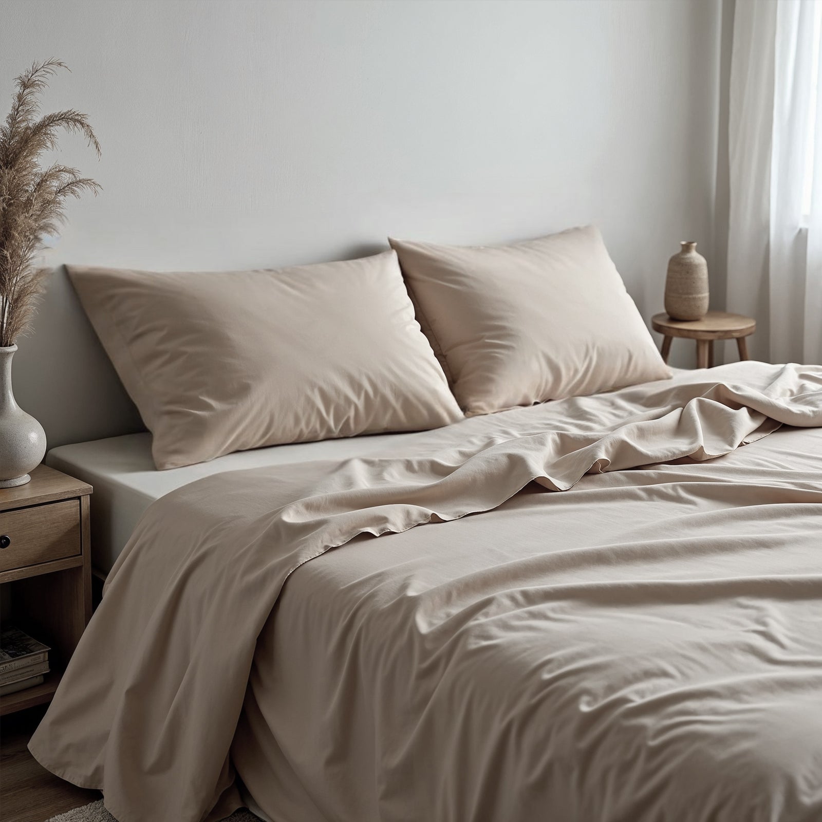 Royal Comfort 1500TC Cotton Rich Fitted 4 PC Sheet sets King Stone-1951134868742213633