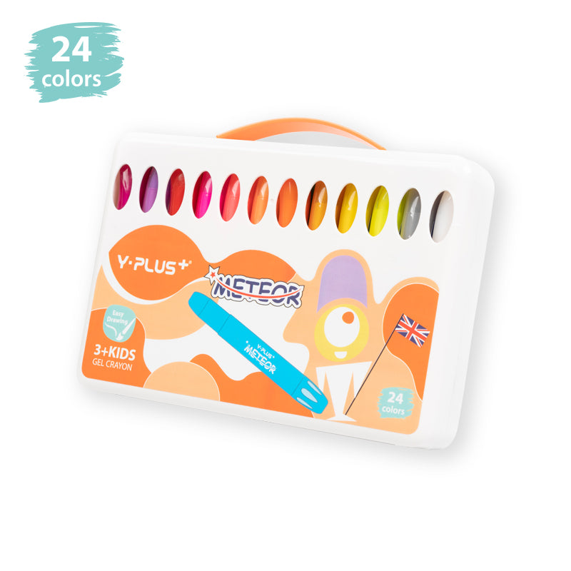 YPLUS METEOR Silky Gel Crayon Set 12 colours-1910112455640616967