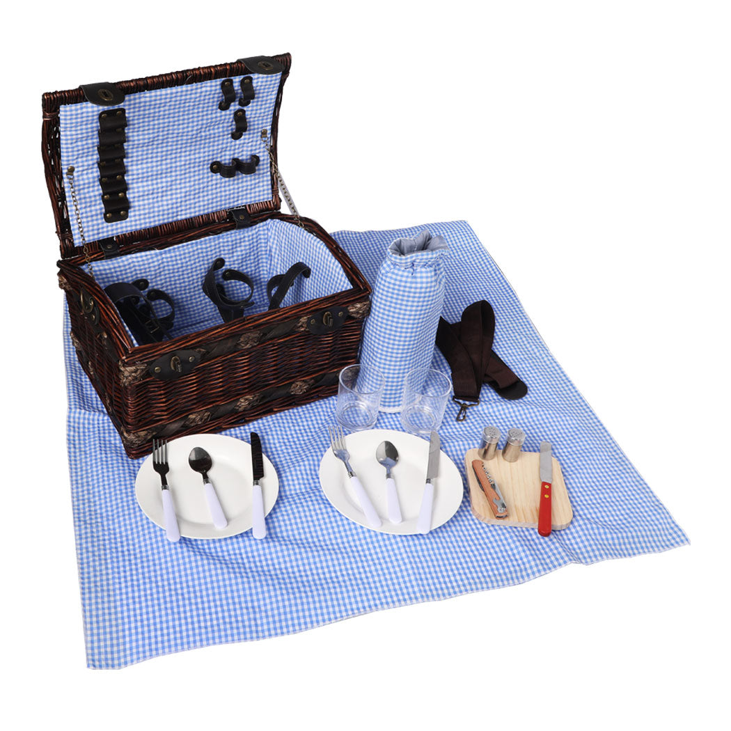 2 Person Picnic Basket Baskets Set Outdoor-1910113180613480449