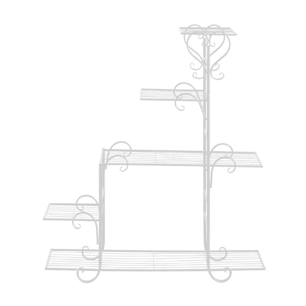 Levede Plant Stand Outdoor Indoor Metal White-1910112812949180417