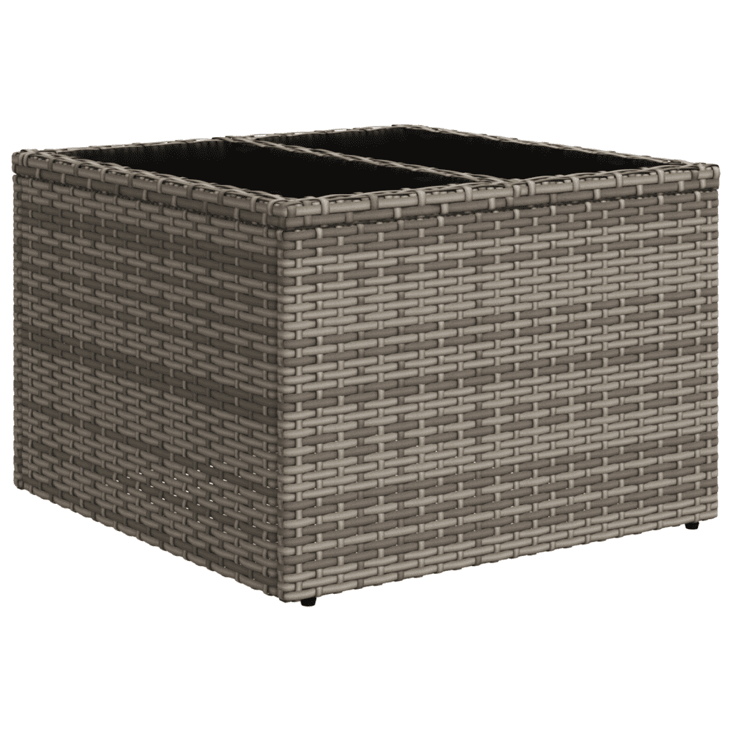 13 Piece Garden Sofa Set with Cushions Grey Poly Rattan