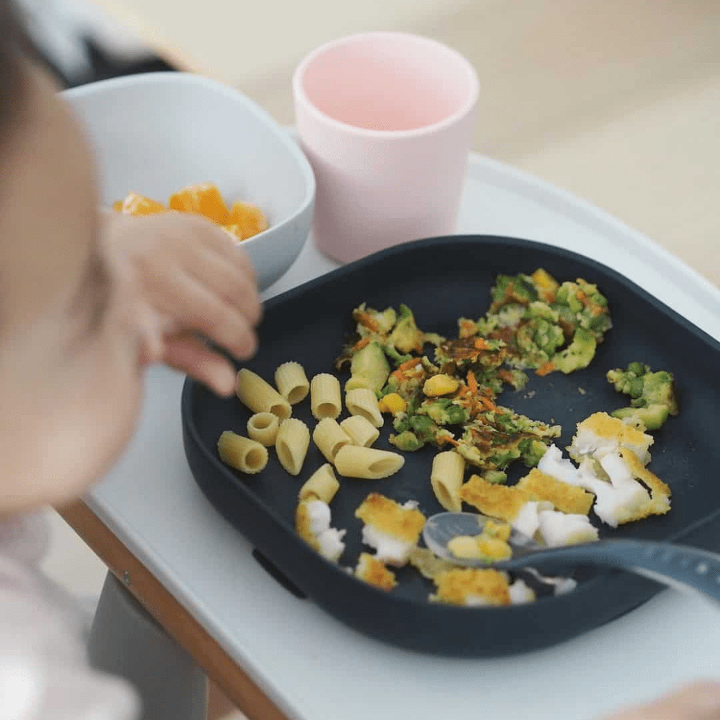 Beaba Silicone Suction Meal Set - Navy-1954803103467442179