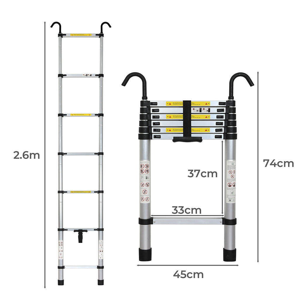 Traderight Telescopic Ladder 7 Step-1954802413407965186