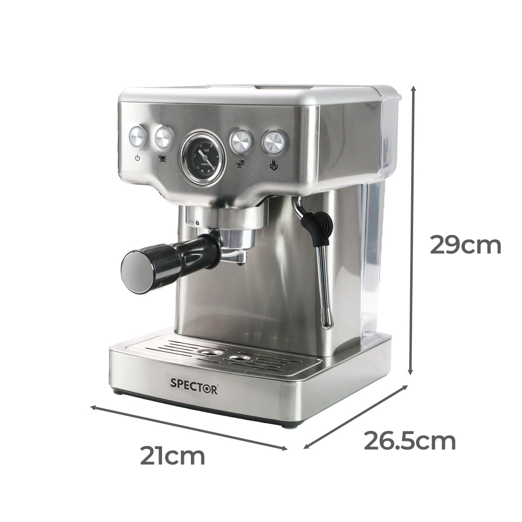 Spector 20 Bar Coffee Machine Espresso Maker with Milk Frother-1954803001893982210