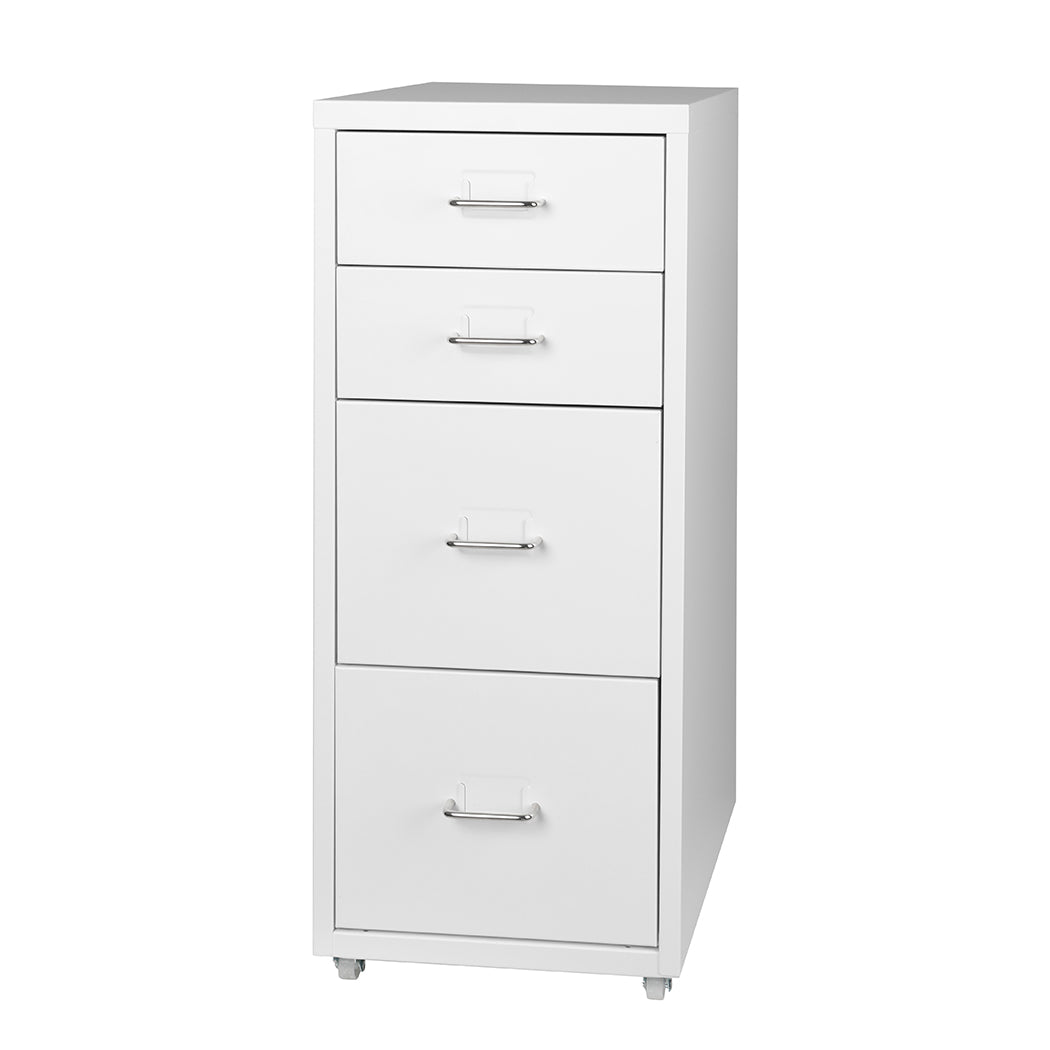 Levede 4 Drawer Office Drawers Cabinet White-1954802724906340352