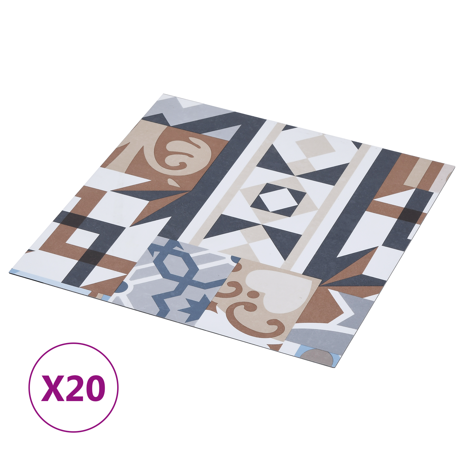 Self-adhesive Flooring Planks 30.5 x 30.5 cm 20 pcs PVC