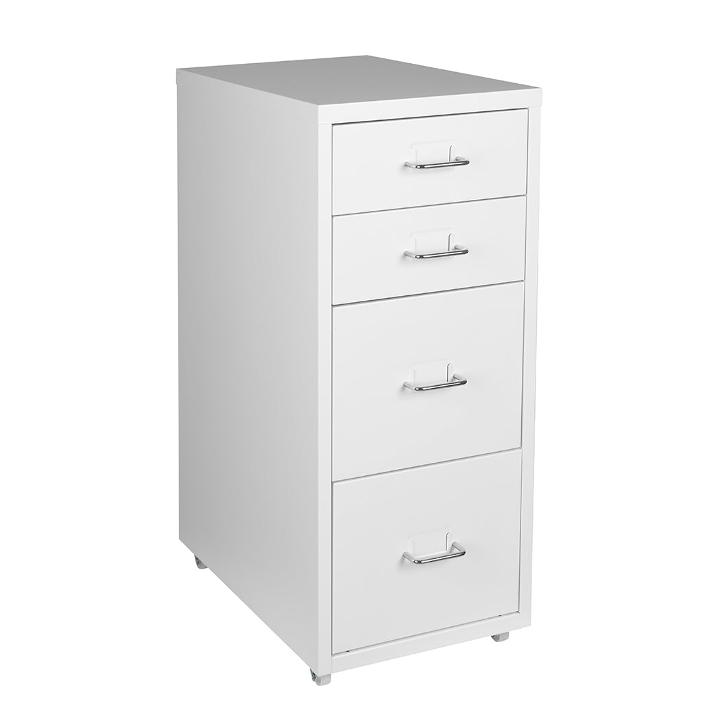 Levede 4 Drawer Office Drawers Cabinet White-1954802724906340353