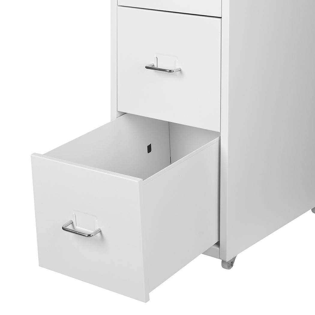 Levede 4 Drawer Office Drawers Cabinet White-1954802724906340357