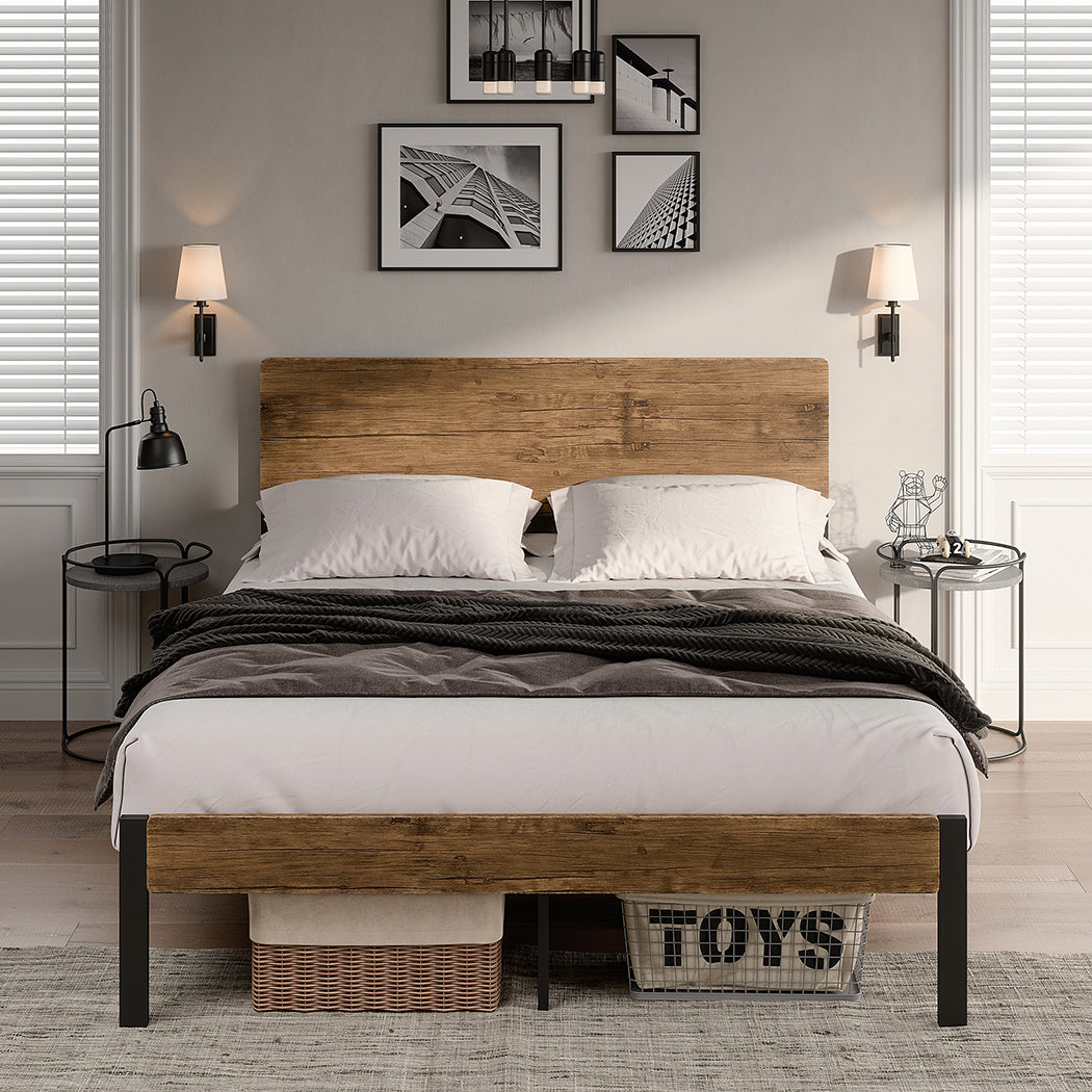 Levede Metal Bed Frame King Size Mattress-1919892911286259719