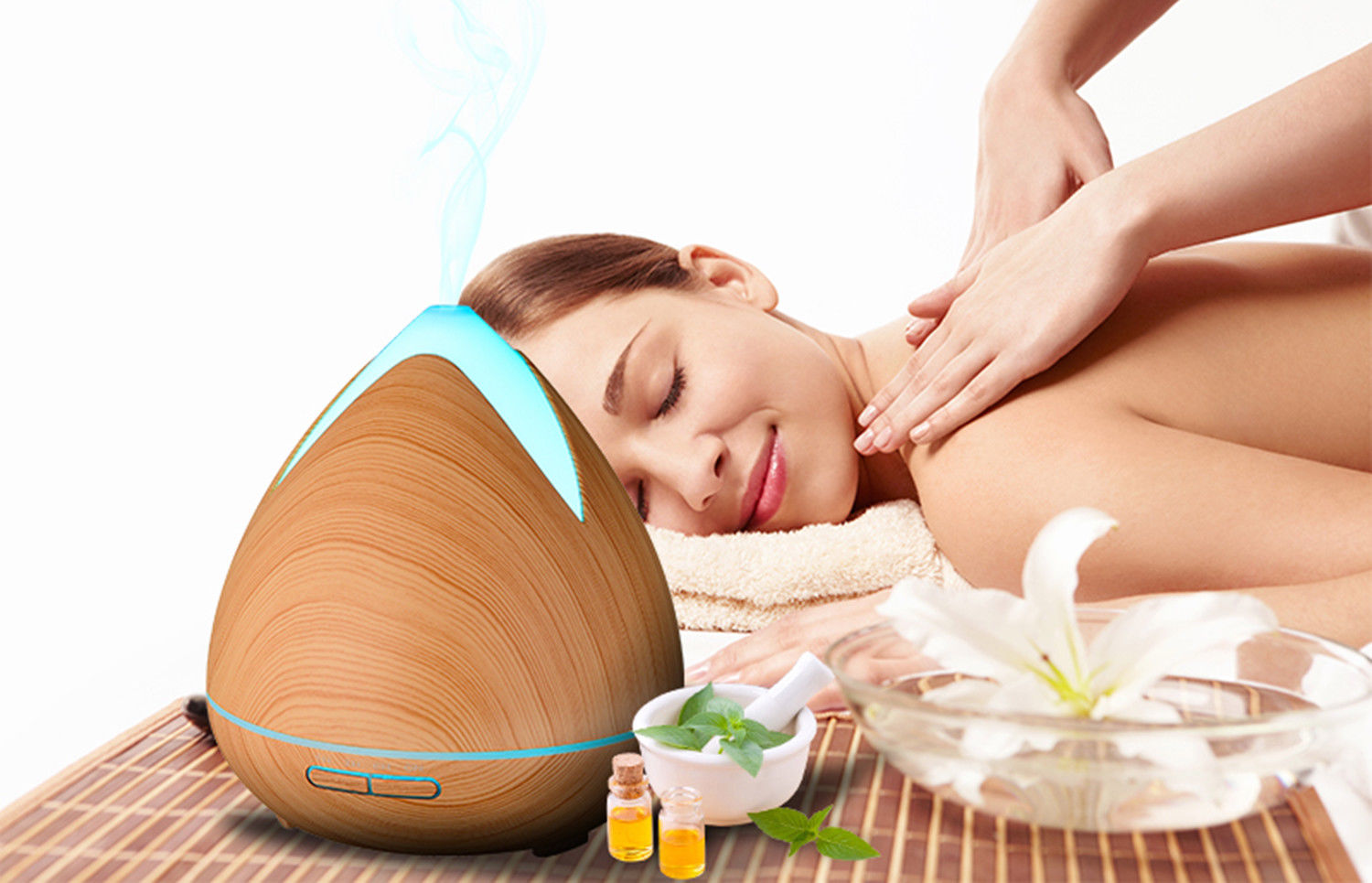 PureSpa Ultrasonic Diffuser - Light Wood-1951134805810876421