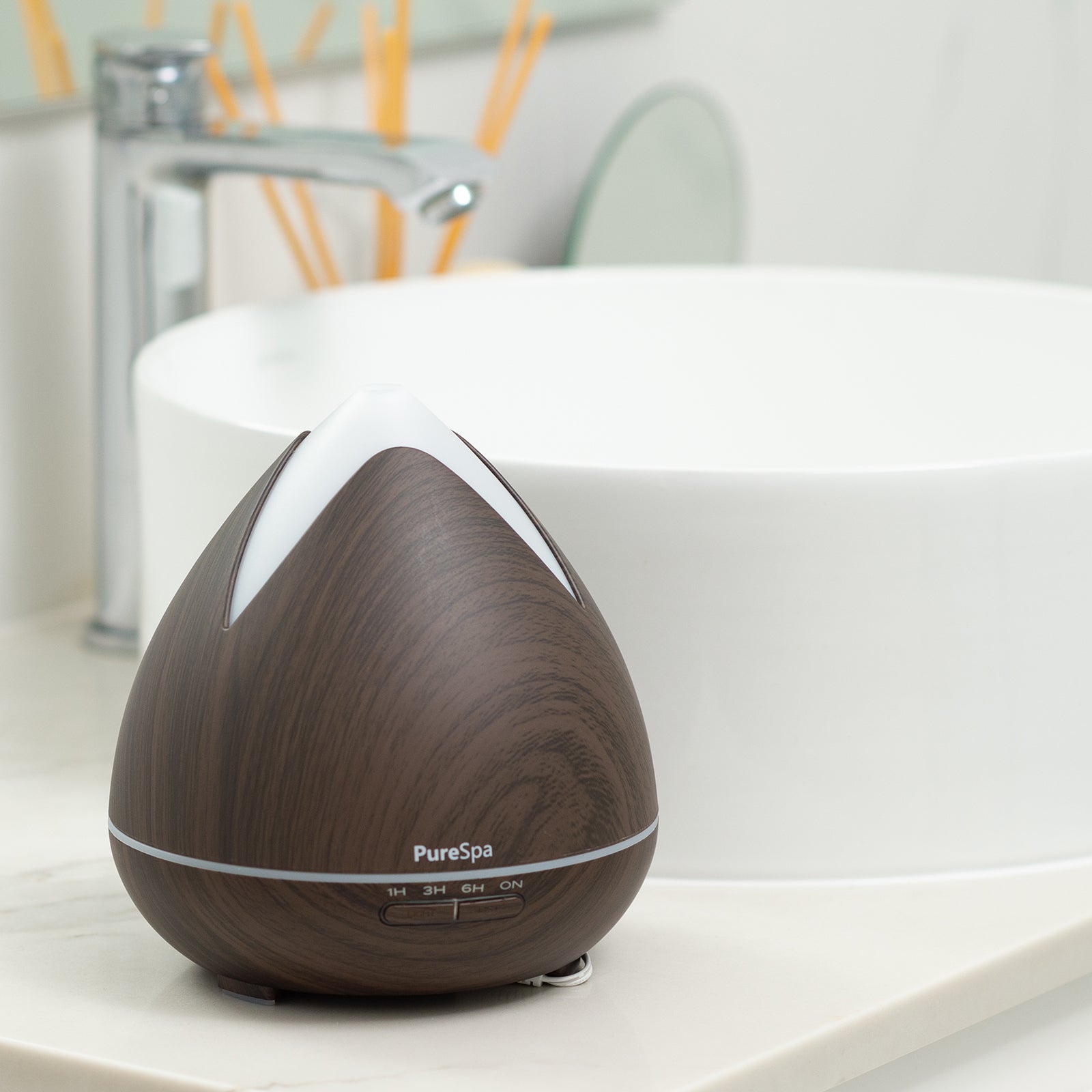 PureSpa Ultrasonic Diffuser - Dark Wood-1951134805995425792