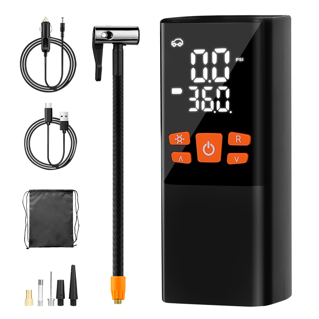 Traderight 150PSI 6000mAh Cordless Tire Inflator Dual Power-1973194187138535428