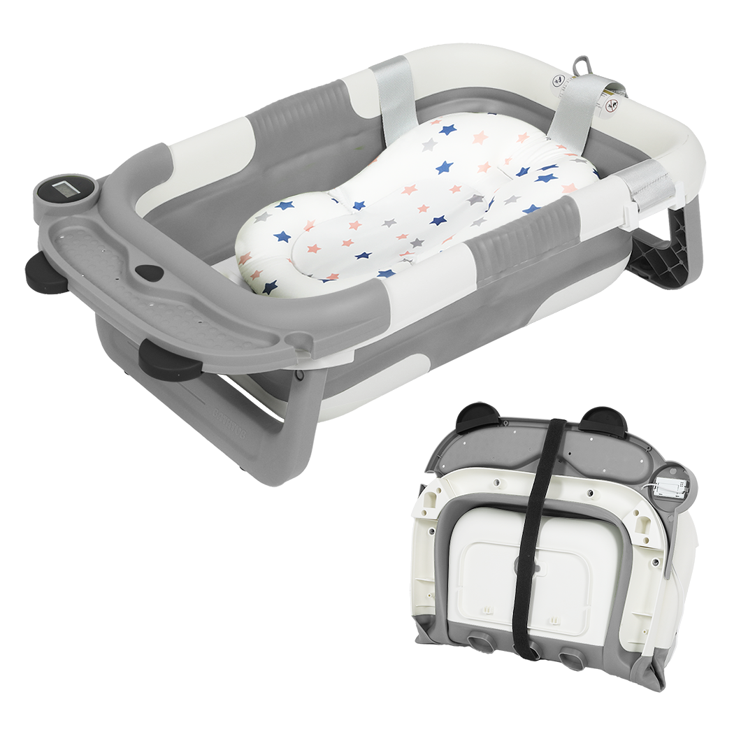 Bopeep Foldable Baby Bathtub 0-15months Gray-1954802473638170632