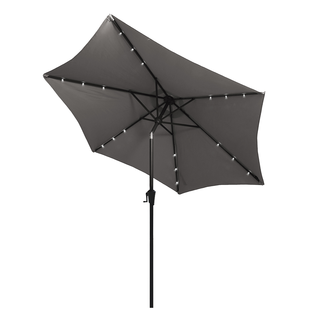 Centra 2.7M LED Outdoor Umbrella Base Stand Grey-1954802421616218120