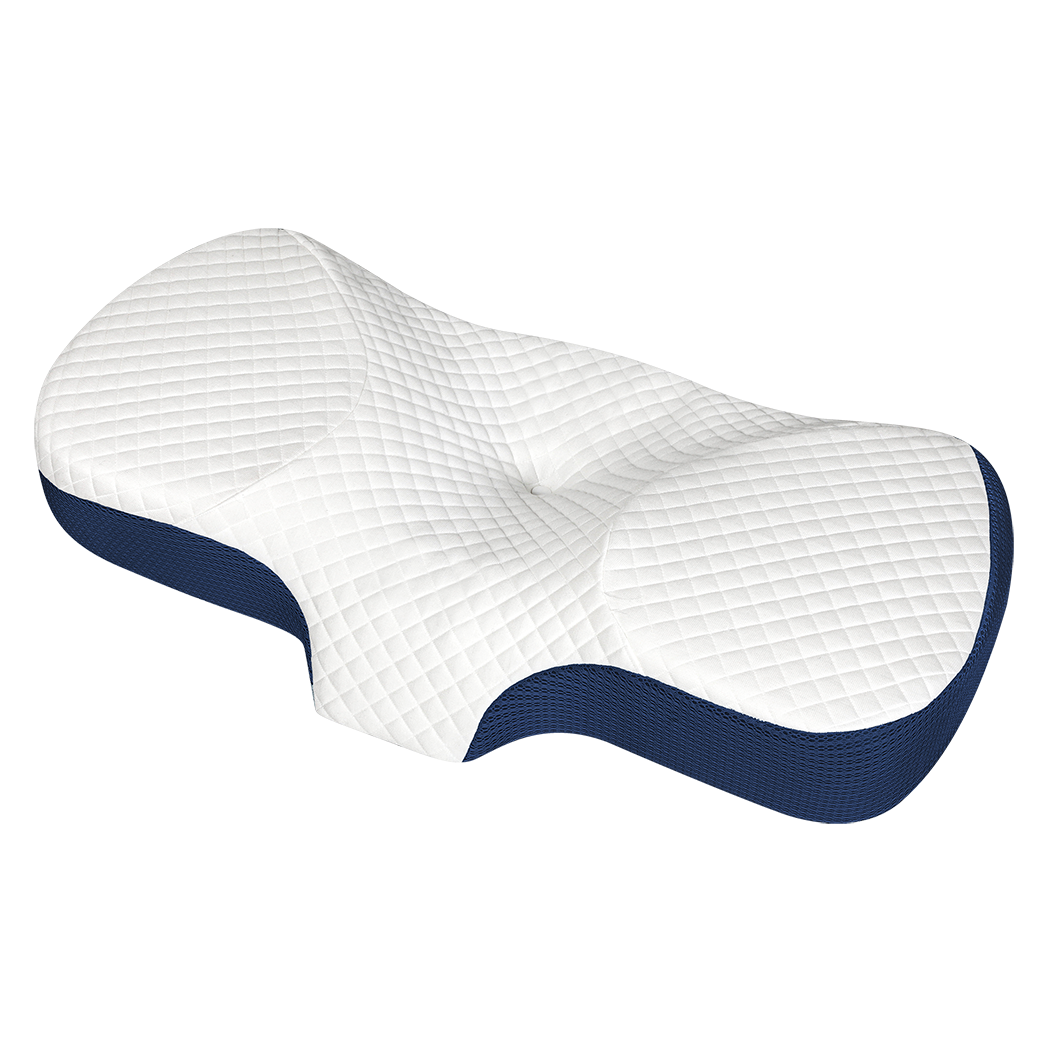 Dreamz Memory Foam Pillow Pillowcase Supprt Blue Rebound-1963748909998280712